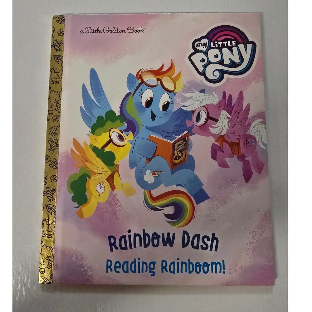 My Little Pony Rainbow Dash Reading Rainboom Little Golden Book Hardcover 2019